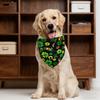 St Patricks Day Pet Bibs Adjustable Clover Pet Triangular Bandanas Creative Neckwear Gift for Small To Medium-Sized Pets