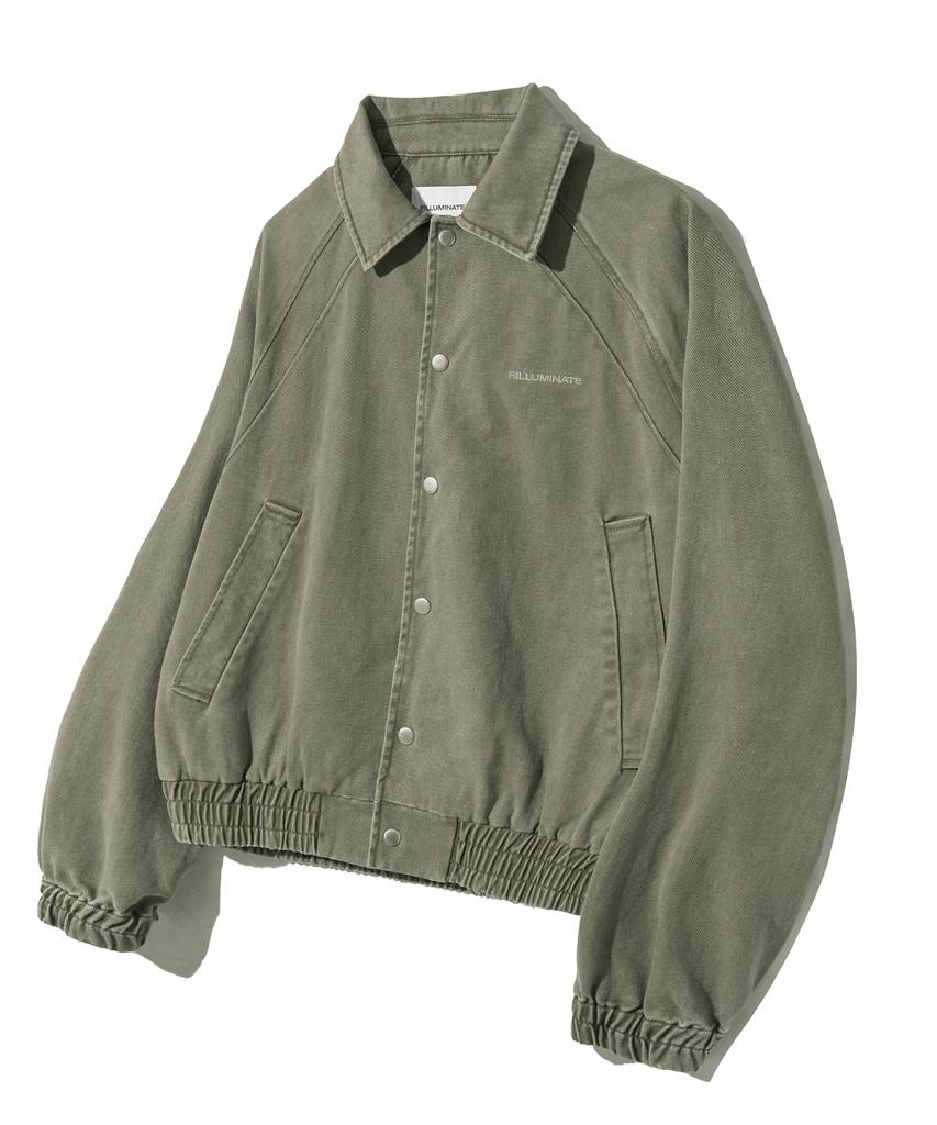 Filluminate Raglan Collar Denim Jacket - Khaki