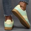 Summer and autumn leather surface German training shoes leopard print casual flat baseplate shoes light travel shoes sports