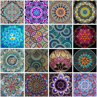 Ümmargune teemant 5D teemantmaal Mandala kaleidoskoop Täis teemanttikandiga mosaiigiga kodukaunistus jõulukink