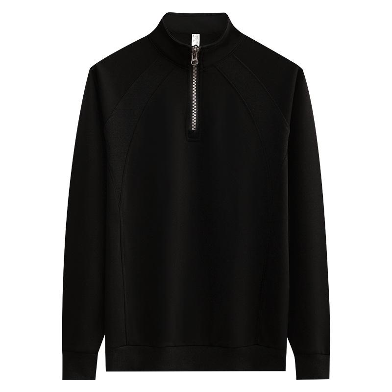 

Men s Trendy Patchwork Half-Zip Stand-Up Collar Hoodie - Spring/Autumn Casual Base Layer XXXL for 77.5-90 kg чорний