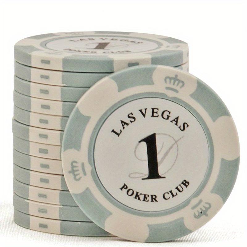 10pcs/lot Clay Las Vegas Poker Chips 14g Set Casino Coins 40mm Coin Poker Chips Entertainment Dollar Coins Card Game LasVegas