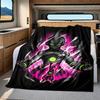 1PC Majin Buu  Print Flannel Blanket, High quality All Seasons, Home Decor, Warmth and Comfort, Perfect for Christmas Gifts