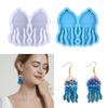 Glossy Shiny Earring Silicone Mould with Hole Jellyfish Shape Dangle Earring Epoxy Casting Mold for DIY Earrings Decor