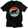 Retro Hyena Lover T Shirt For Men Cotton Sunset Graphic Tshirt Short Sleeved Africa Safari Wildlife Nature Furry Animal Tee Top