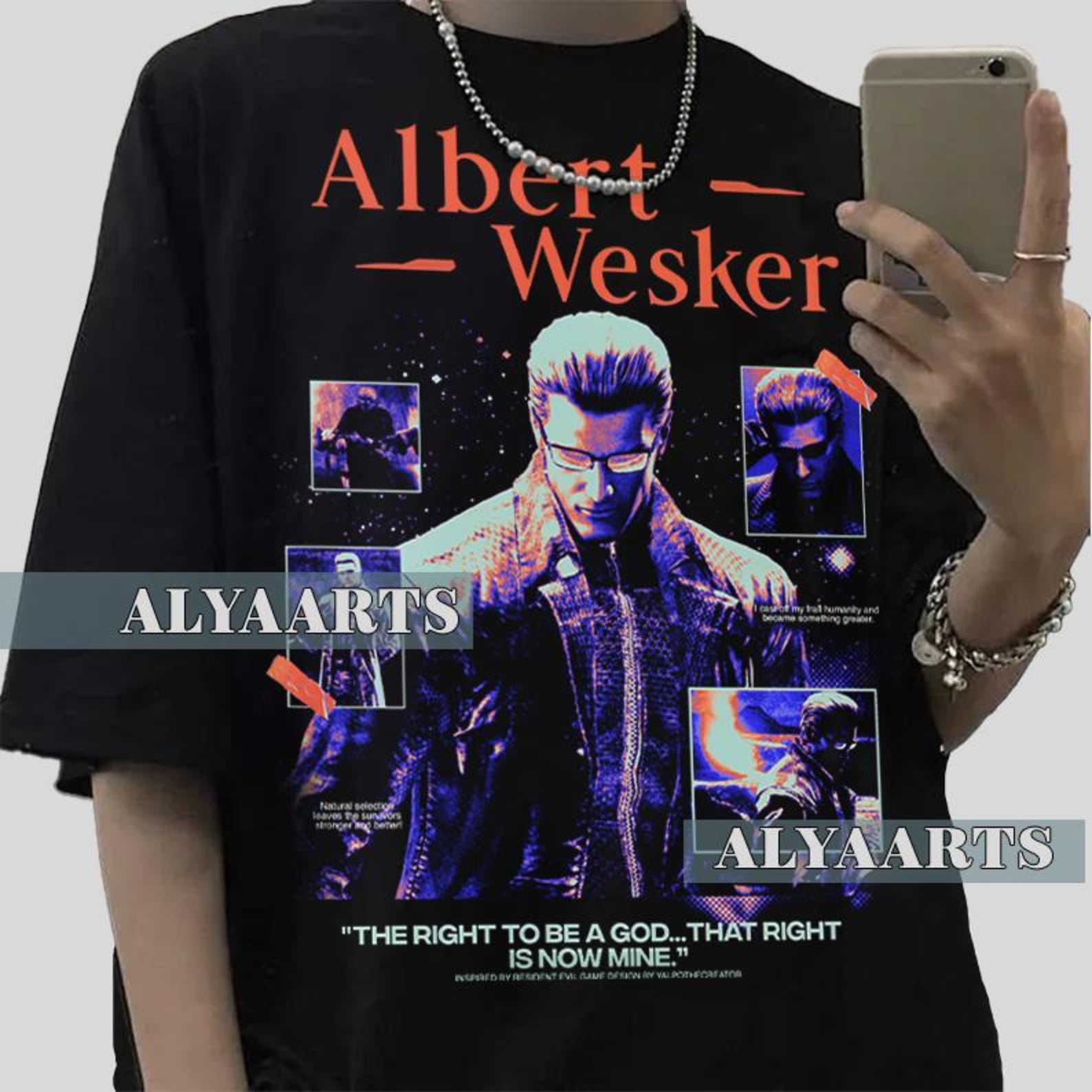 Albert Wesker Vintage T-Shirt: Resident Evil Unisex Tee, Gamer Gift XL