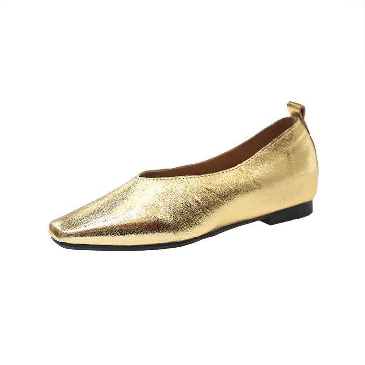 Plus Size French Style Men Gentleman Shoes One Step Shallow Square Toe Versatile Comfortable Commuting Summer Adults