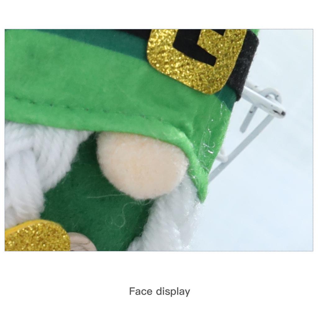 St.Patrick's Day Green Gnome Plush Ornaments, Irish Rudolph Doll ...