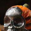 Yousheng Skeleton Pumpkin Ornaments, Resin Durable Halloween Decorations, Retro Dark Style Table Decor, for Party Window