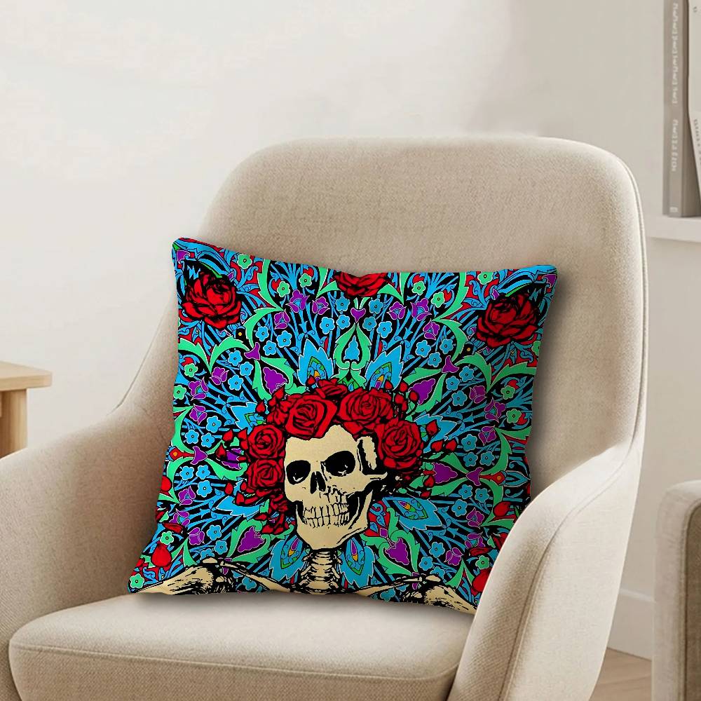 GGrateful DDead Maple Design Cushion Cover Happy Autumn Harvest Decor Holiday Decorati Pillow Cover