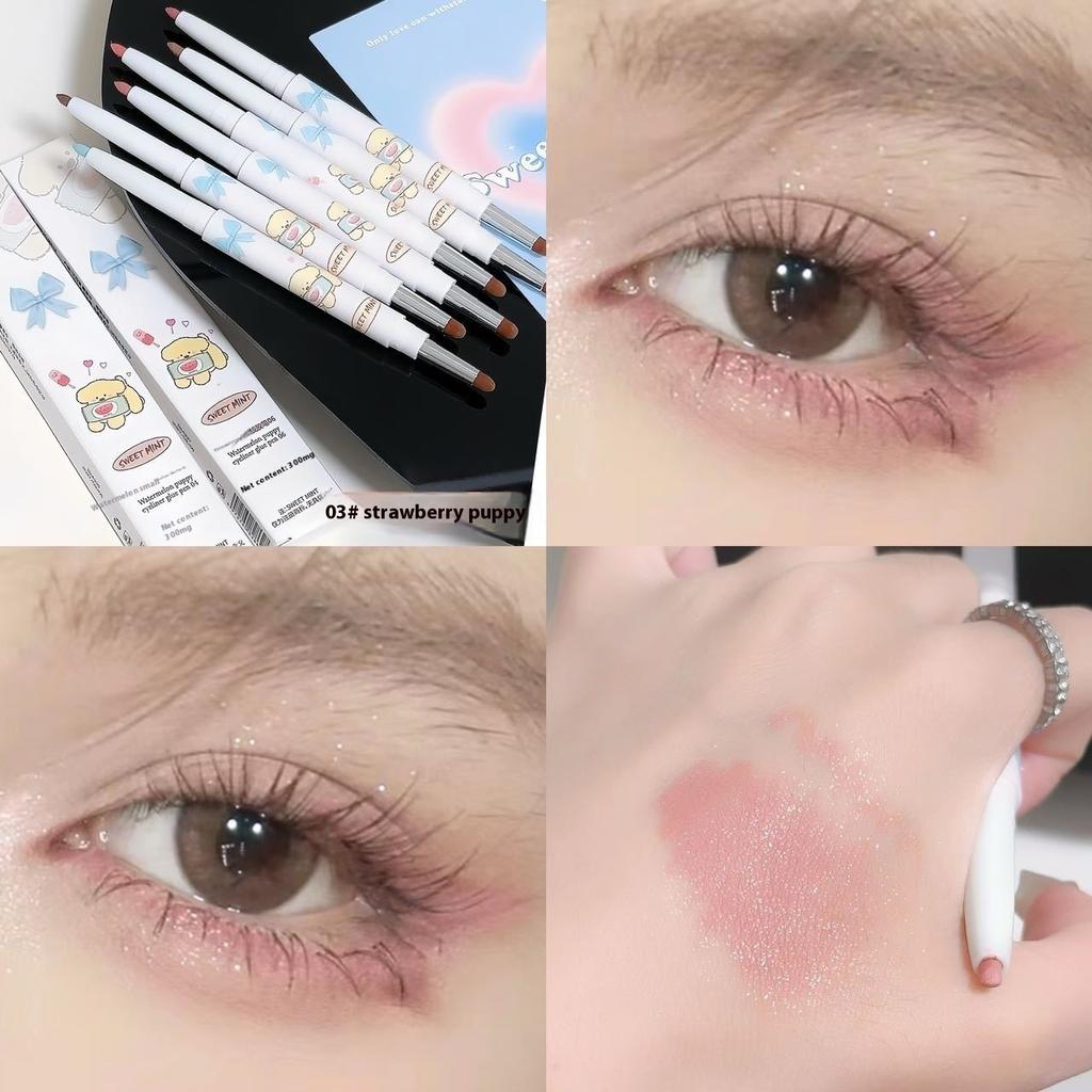 Bunny Eyeliner Glue Pen Adorable Animal Design Dual-Use Eyeliner and Eye Shadow Long-Lasting Waterproof Makeup Tool