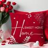 New Valentine's Day Red Love Pillow Case Sofa Pillow Letter Love Plaid