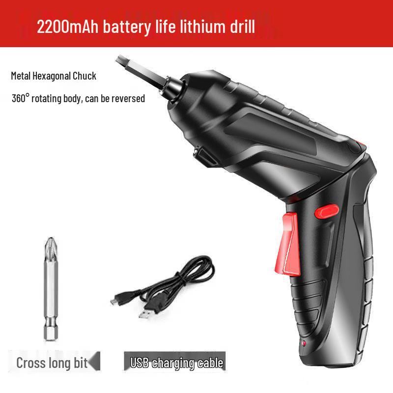 Rechargeable Multifunctional Handheld Electric Screwdriver with Impact Drill and Lithium Battery