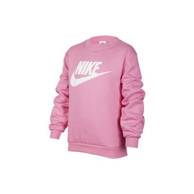 Nike Mikina Club Fleece s nápisem Dětská mikina Růžová FD2992-675