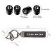 Car Tire Wheel Valve Caps Cover Suede Key Chain For Honda Civic Fit Accord City Vezel CRV S660 Odyssey HRV Insight Pilot Type-R
