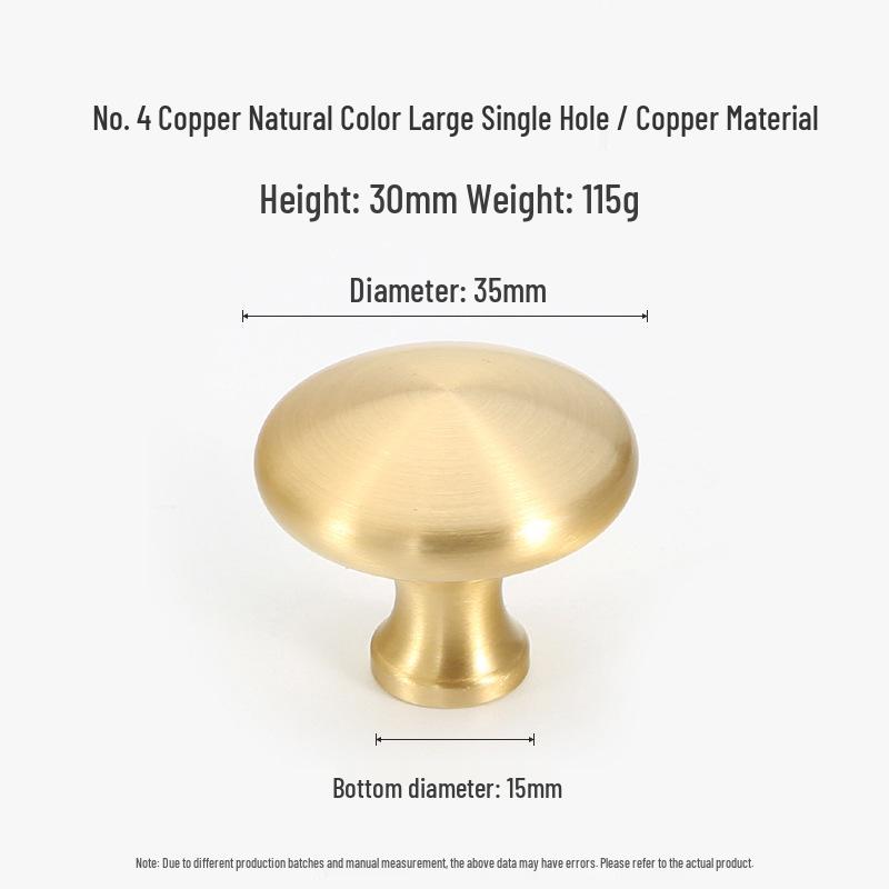 French Light Luxury Gold Brass Drawer Pull Handle