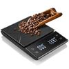 Electonic Kitchen Scale with Timer Smart Digital Coffee Scale Household Food Scale Precision Scale Weight Scale 3KG/0.1g Black