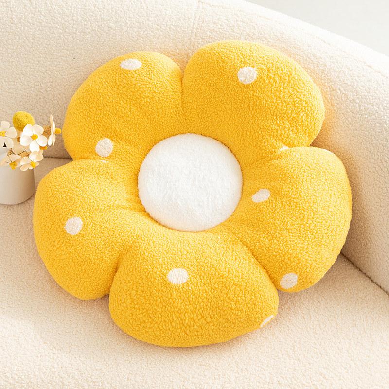 Girl Heart Polka Dot Flower Futon Cushion Plush Toy Petal Doll Home Bay Window Tatami Futon Cushion