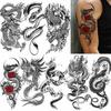 1 Sheet Dragon Temporary Tattoos For Men Women Water Transfer Tattoo Sticker Self Adhesive High Quality Fake Tatoo Arm Forearm