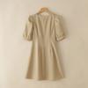ZANZEA Summer Square Collar Short Sleeve Casual Short Dress