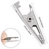 ABJI-600PCS 1.06IN / 27Mm Mini Metal Alligator Clips, Crocodile Clamps Silver Tone Nickel Plated Test Line Spring Clamps.