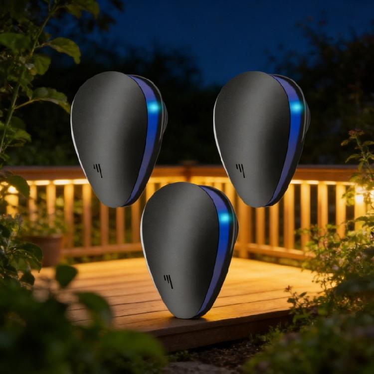Ultrasonics Mosquitos Repeller Waterdrops Shape Safe Effective Mouses Control Device for Indoor and Outdoor Use