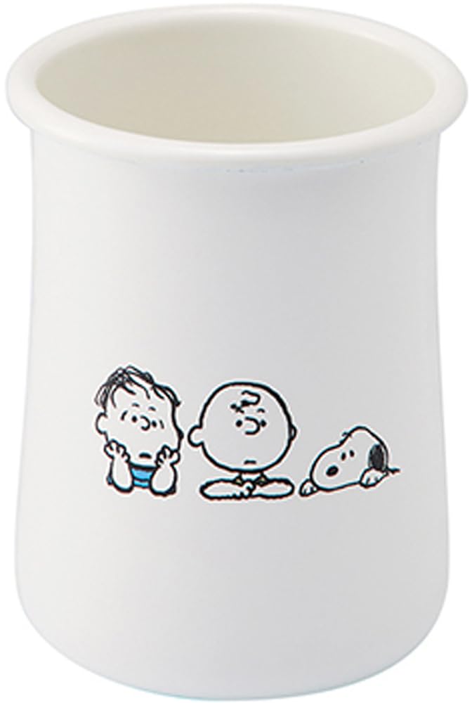 Toyo Enamel PEANUTS Enamel Cutlery Stand White H12 Size Approx. W9.3 D9.3 SNJ-2309