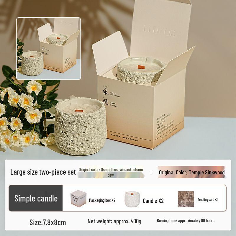 Luxury Cement Cup Aromatherapy Candle: Long-Lasting Fragrance and Elegant Ornament for a High-End Ambiance, Perfect Birthday Gift