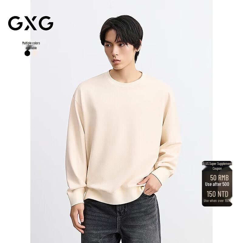 

Мужской свитшот с круглым вырезом и принтом букв GXG L