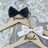 Elegant Wedding Garment Hanger Wood Frame Clothes Hanger MultiFunctional Hook For Bridal Shower Bride Grooms Use 2PCS
