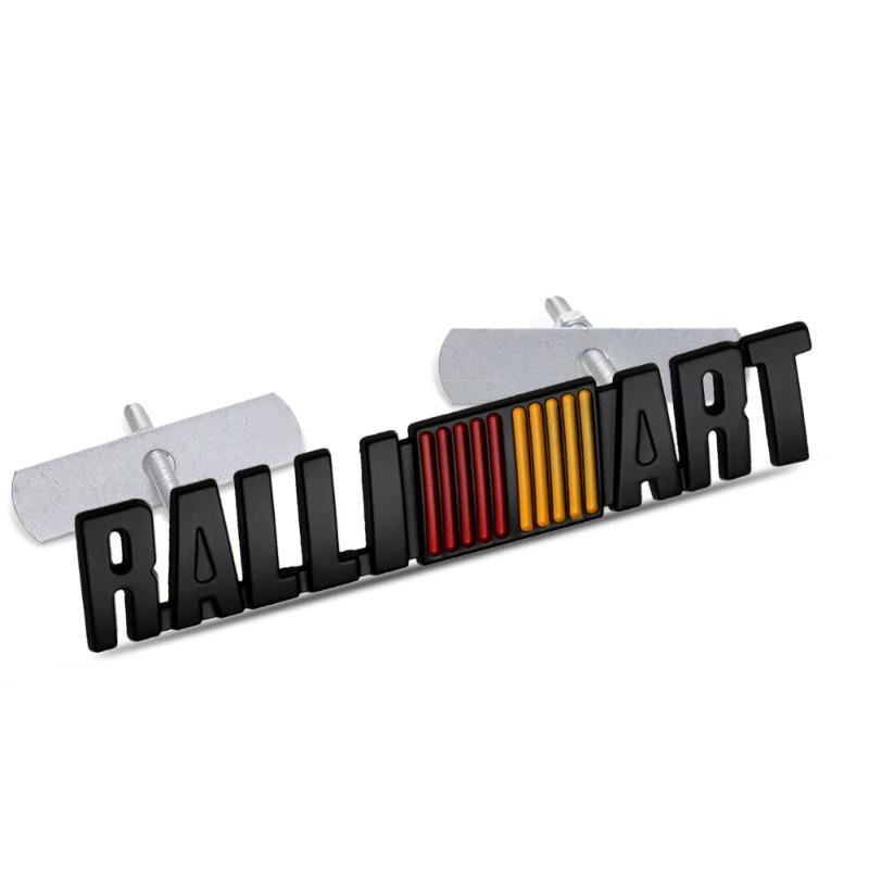 3D Metal RALLlART Front Grille Badge Emblem Car Body Trunk Decoration Sticker For Lancer Outlander Ralliart Eclipse