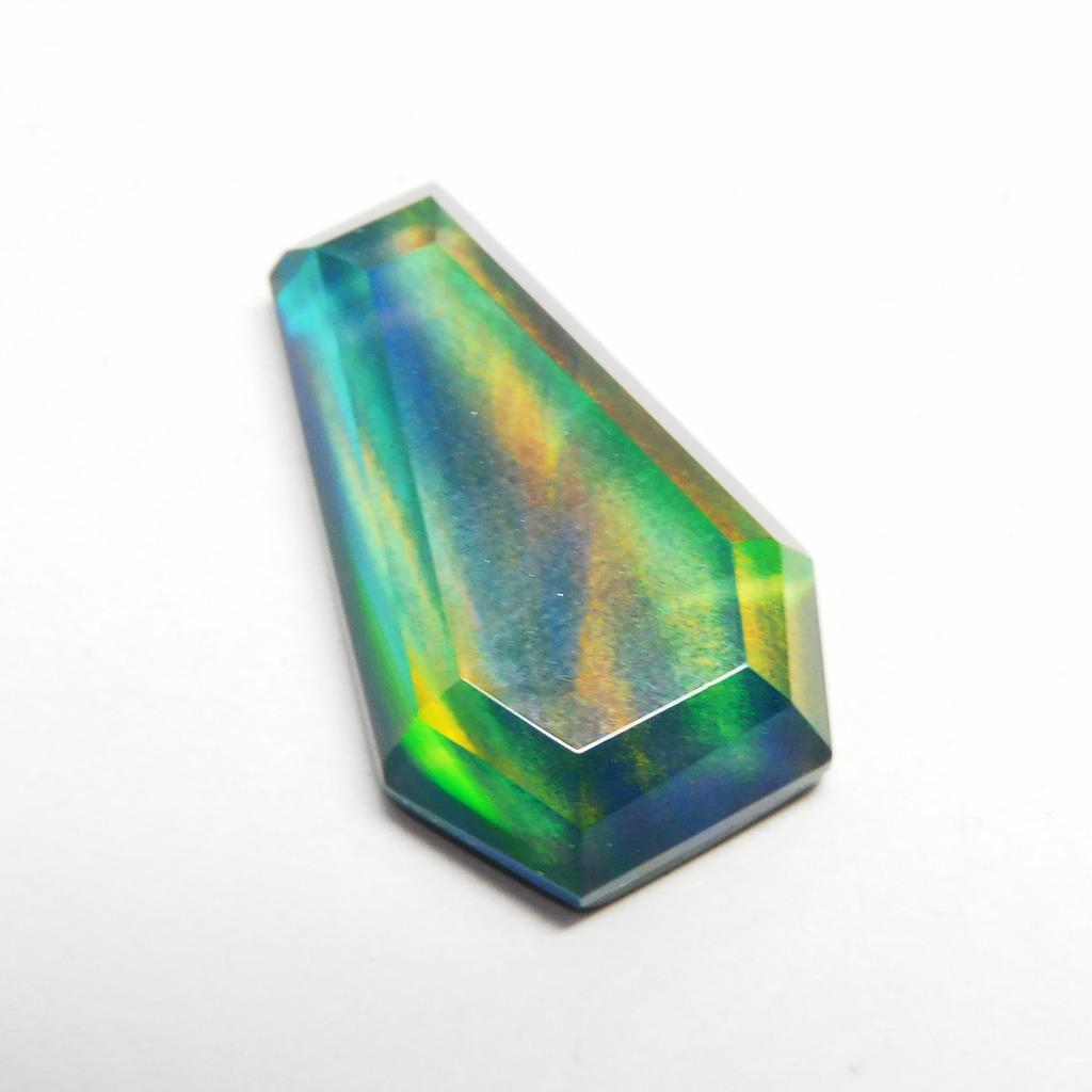 Lab-Created Opal Loose Gemstone Doublet 12.95 ct Fancy Cut Multi Color for Jewelry Making and Crafts