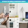 Square Power Socket With Individual Switches And Wide Outlet Spacing For Multiple Devices In Home Office