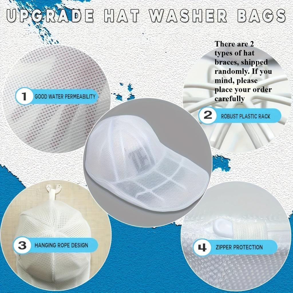 Upgraded Honeycomb Mesh Hat Washer - Hand Wash or Dry Clean, Ideal for Hats, Caps, and Accessories, Hat Washer, Hat Organizer