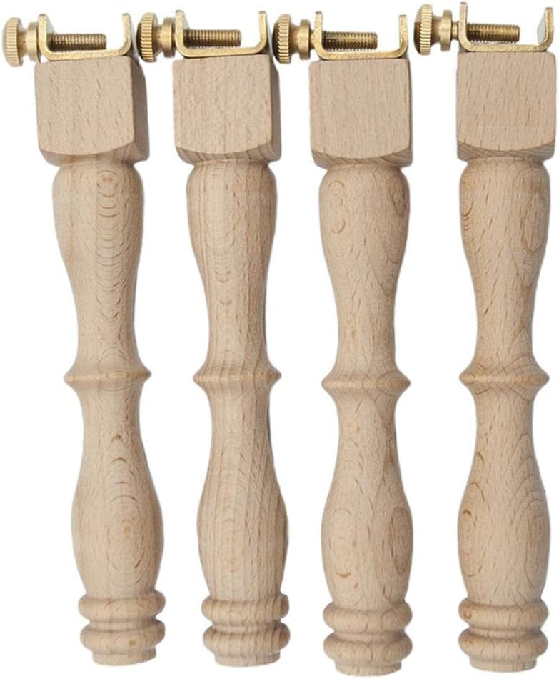 

Portable Cross Stitch Wooden Embroidery Hoop Stand Legs DIY Handmade Embroidery Frame Lifting Tool, Wooden Sewing Craft Accessory (Solid Wood Legs * 4
