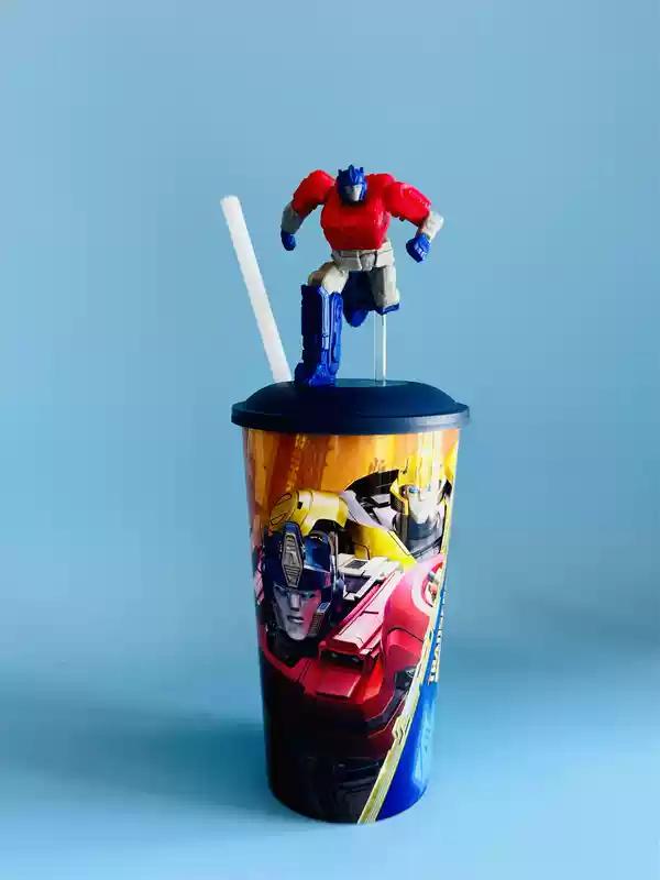 

Original One Movie Optimus Bumblebee Prima Topper Cup Figures Design Cold Water Cup Exclusive Cinema Collectible Cup no 50 degrees