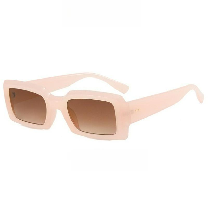 Square Small Frame Rice Nail Women's Sunglasses Jelly Color Ins Bright Color Suitable for Vacation Beach Glasses