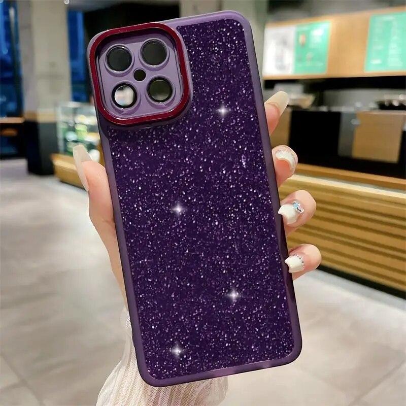 

Роскошный блестящий силиконовый чехол для Huawei Honor X8 X7 X9 X6 X5 X8a X7a X6s 50 X 8 6 4G 5G, Защитное стекло для объектива, задняя крышка Nova 9 Se