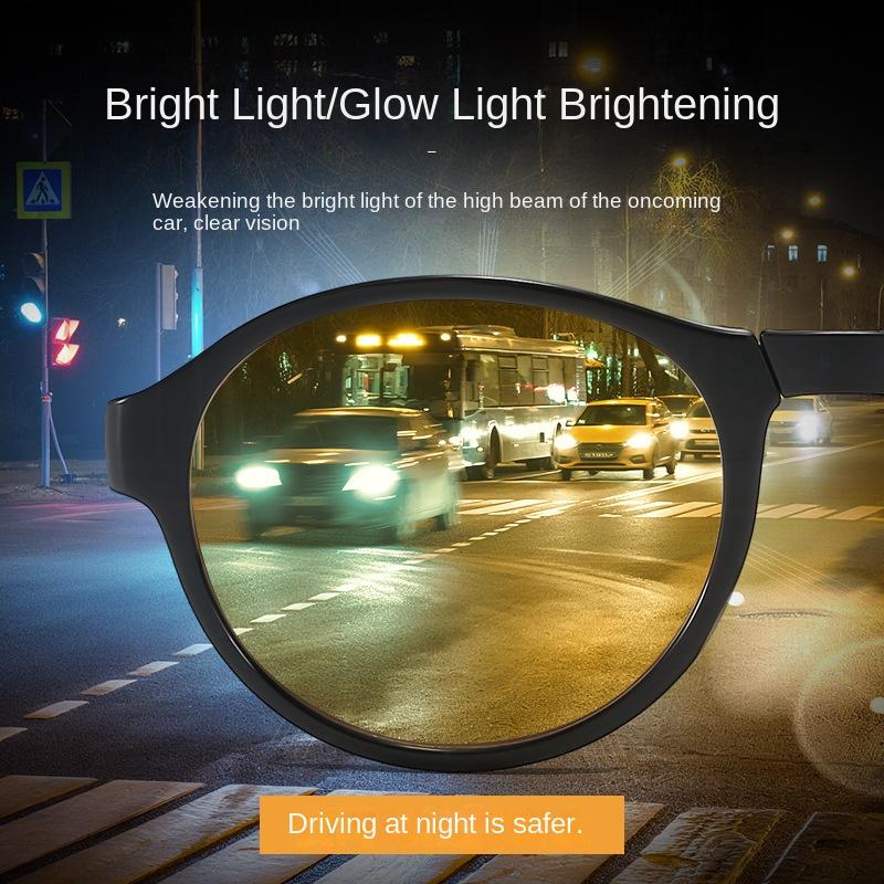 Portable Folding and Brightening Night Vision Reading Glasses with Anti Blue Light for WomenMen HD Ultralight Presbyopia Glasses