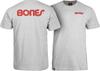 Powell Peralta BONES SWISS לוגו טקסט חולצת טריקו לסקייטבורד אפור בהיר חולצת טריקו יוניסקס