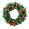 250mm Round Garland H-anging Ornament Wreath Decoration Christmas Decor Xmas Tree Ornaments
