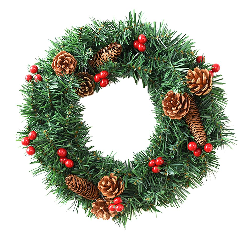 250mm Round Garland H-anging Ornament Wreath Decoration Christmas Decor Xmas Tree Ornaments