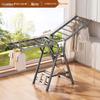 Adjustable Foldable Clothes Drying Rack for Indoor/Outdoor Use - Ideal for Bedroom, Balcony, and Baby Items.