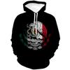 2025 Europe, America, Europe and America men's sweater Mexico logo boys sweater 3D printing autumn and winter hooded sweater