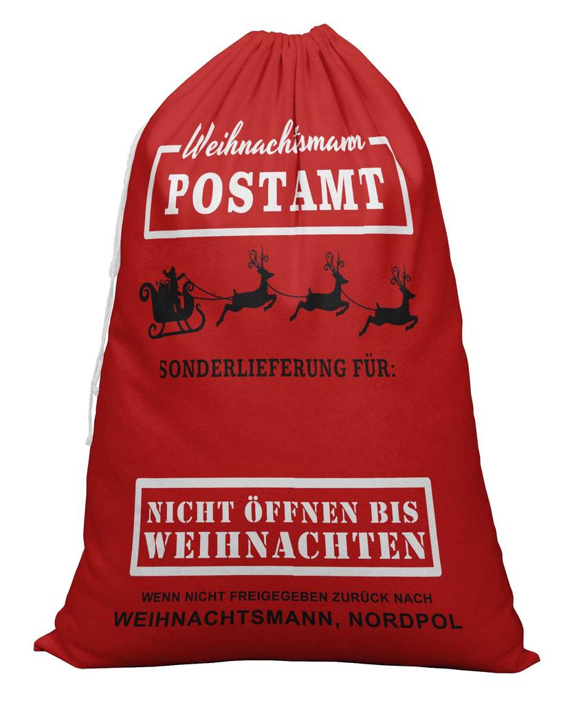 Printtoo 2 Pcs Santa Gift Sack for Kids Presents Xmas Bag Christmas Sack Personalized Bags Large 27x20 Inch