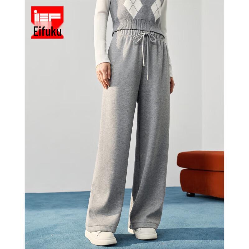 

IEF Women s Fleece-Lined Wide-Leg Sweatpants M