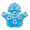 Palm Shaped Massage Glove 360-degree with 9 Metal Roller Body Massager Relieve Fatigue Acupoint Massage Massage Brush