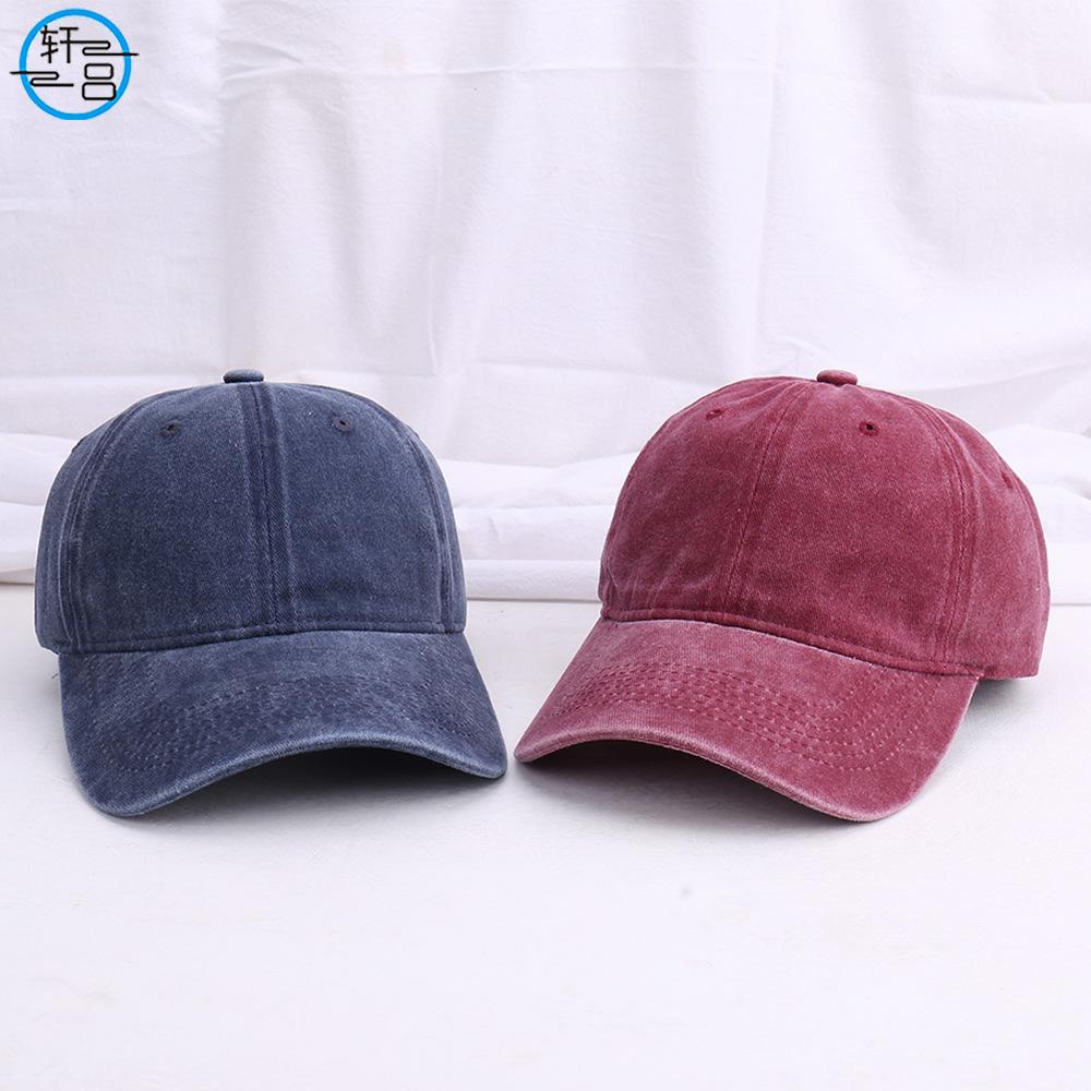 New Spring and Summer Solid Color Simple Washed Soft Top Breathable Baseball Cap Outdoor Travel Leisure Comfortable Sunshade Sunscreen Cap