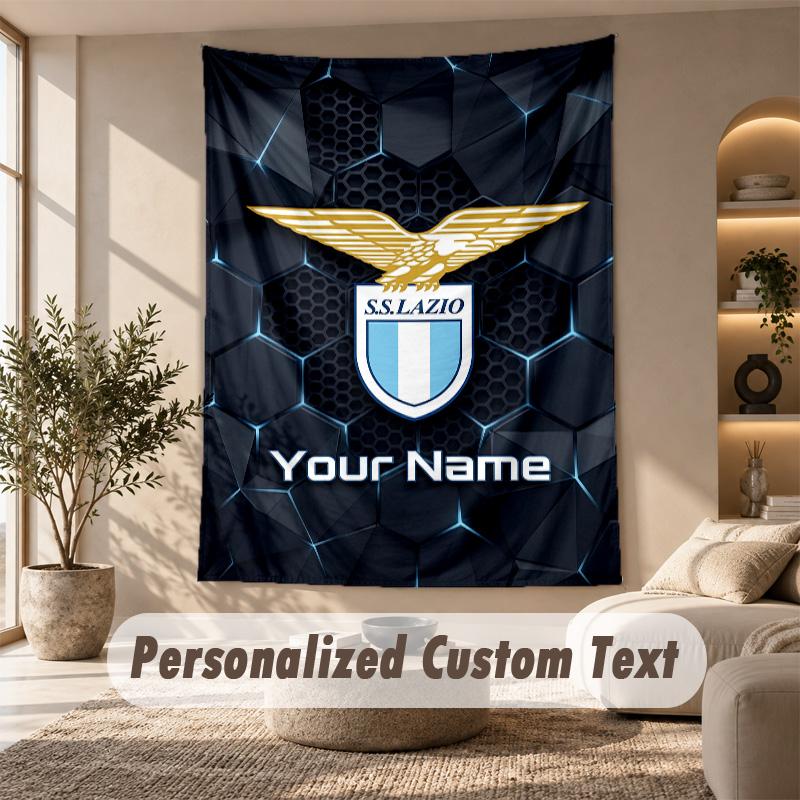 Tapestry Custom Name Text, Wall Hanging Tapestry Home Room DecorLazio FC