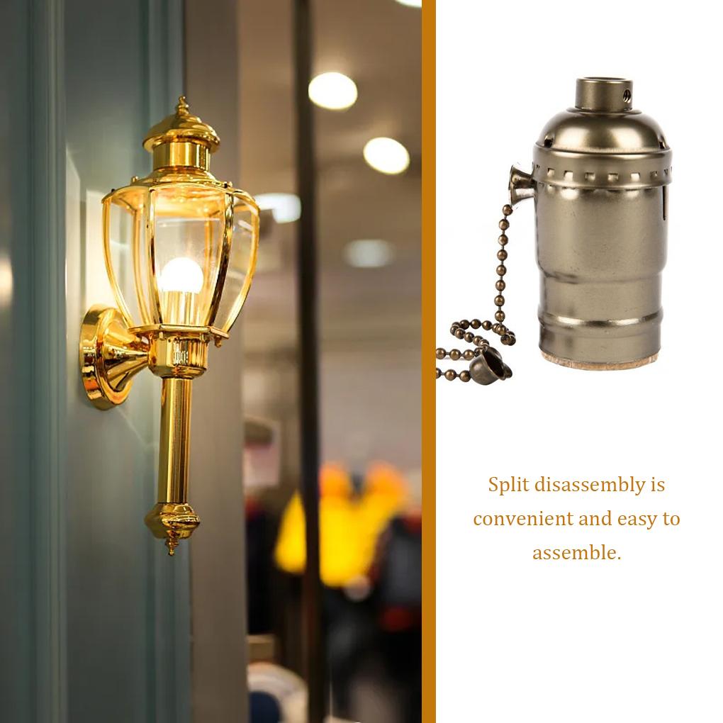 Light Socket Bulb Base Lantern Holder Space Saving Household Accessories Smooth Surface Multicolored Lighting Fixture